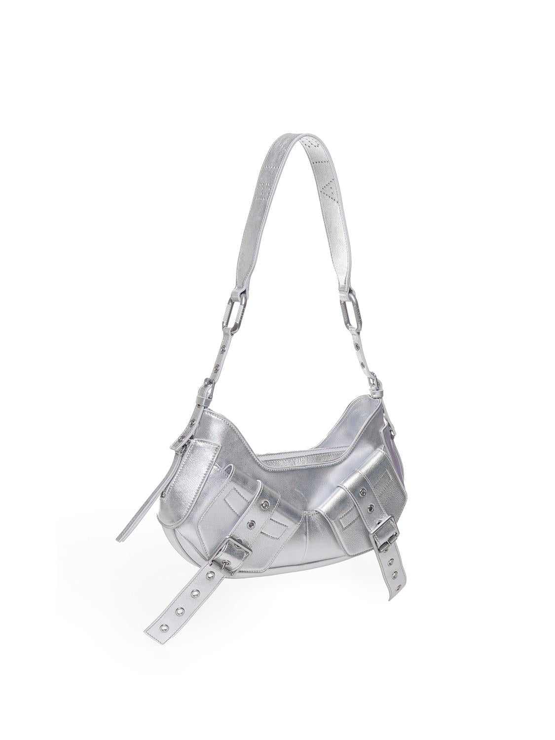 Borsa a spalla Y2K.001 FBBP70001LAM -ARGENTO/NICKEL BIASIA 