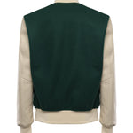 Bomber Varsity in nappa e tessuto VARSITY NAPPAVERDE GIULIANO GALIANO 