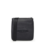 Borsa a tracolla piatta nera in similpelle XM000155 AF11931UB101 ARMANI EXCHANGE 