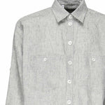 Camicia in tela di lino delavè G5NI3T FU4MFS8290 DOLCE & GABBANA 