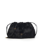 Maxi clutch in eco-pelliccia con logo 105909 A2VZZ99Q PINKO 