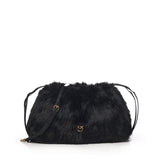 Maxi clutch in eco-pelliccia con logo 105909 A2VZZ99Q PINKO 