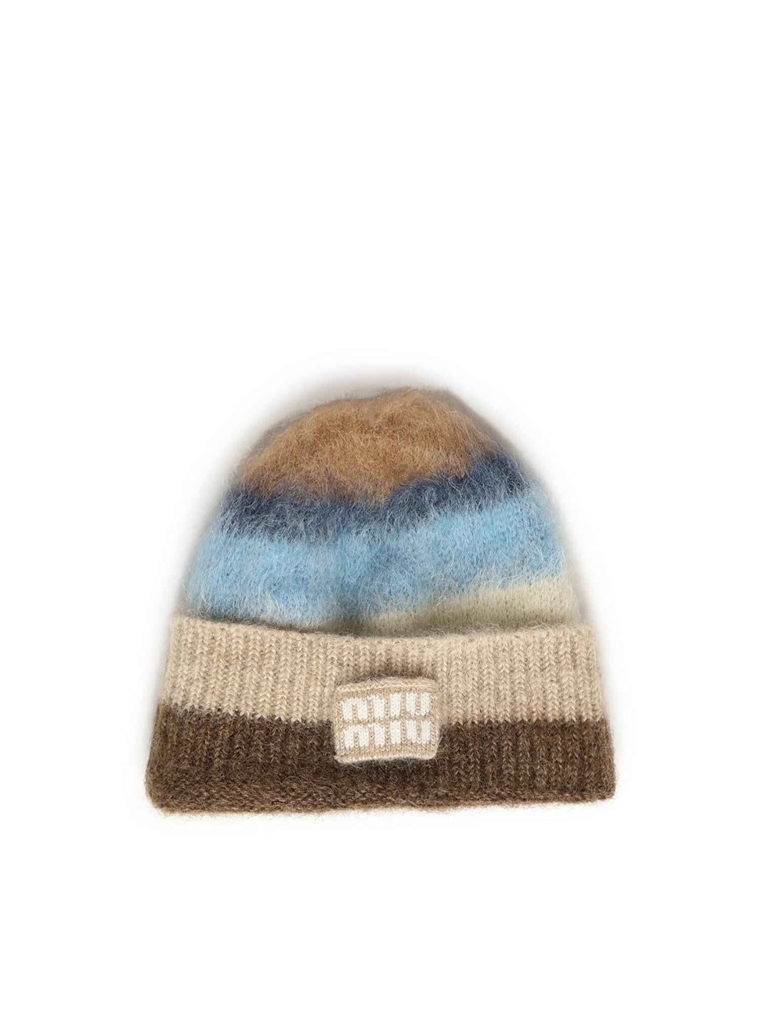 Cappello in mohair con logo 5HC378 2CVDF04BD MIU MIU 