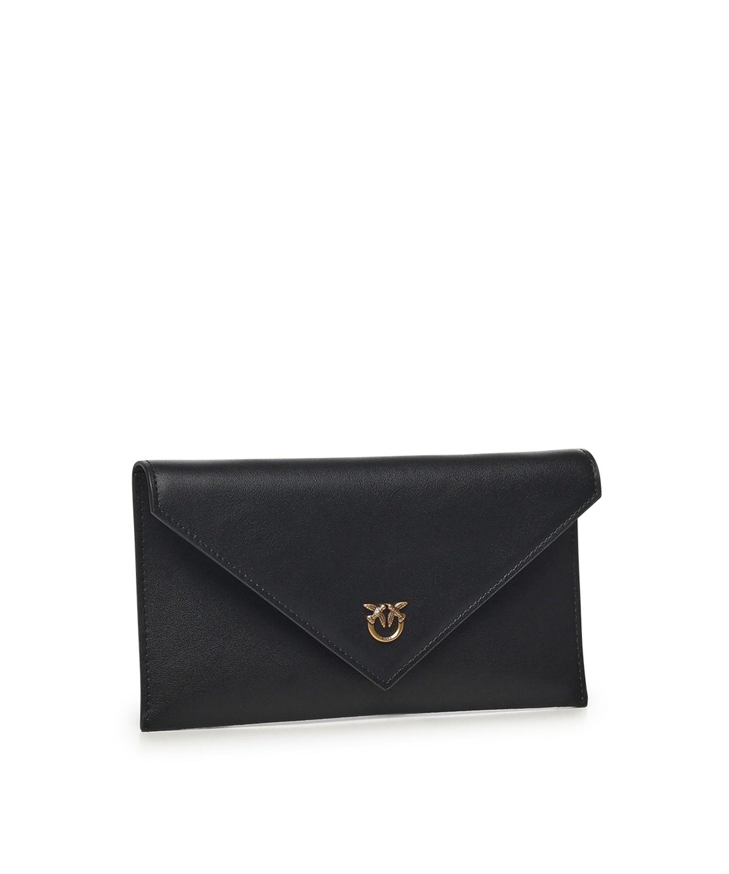 Bustina in pelle con logo Love Birds 105347 A0F1Z99Q PINKO 