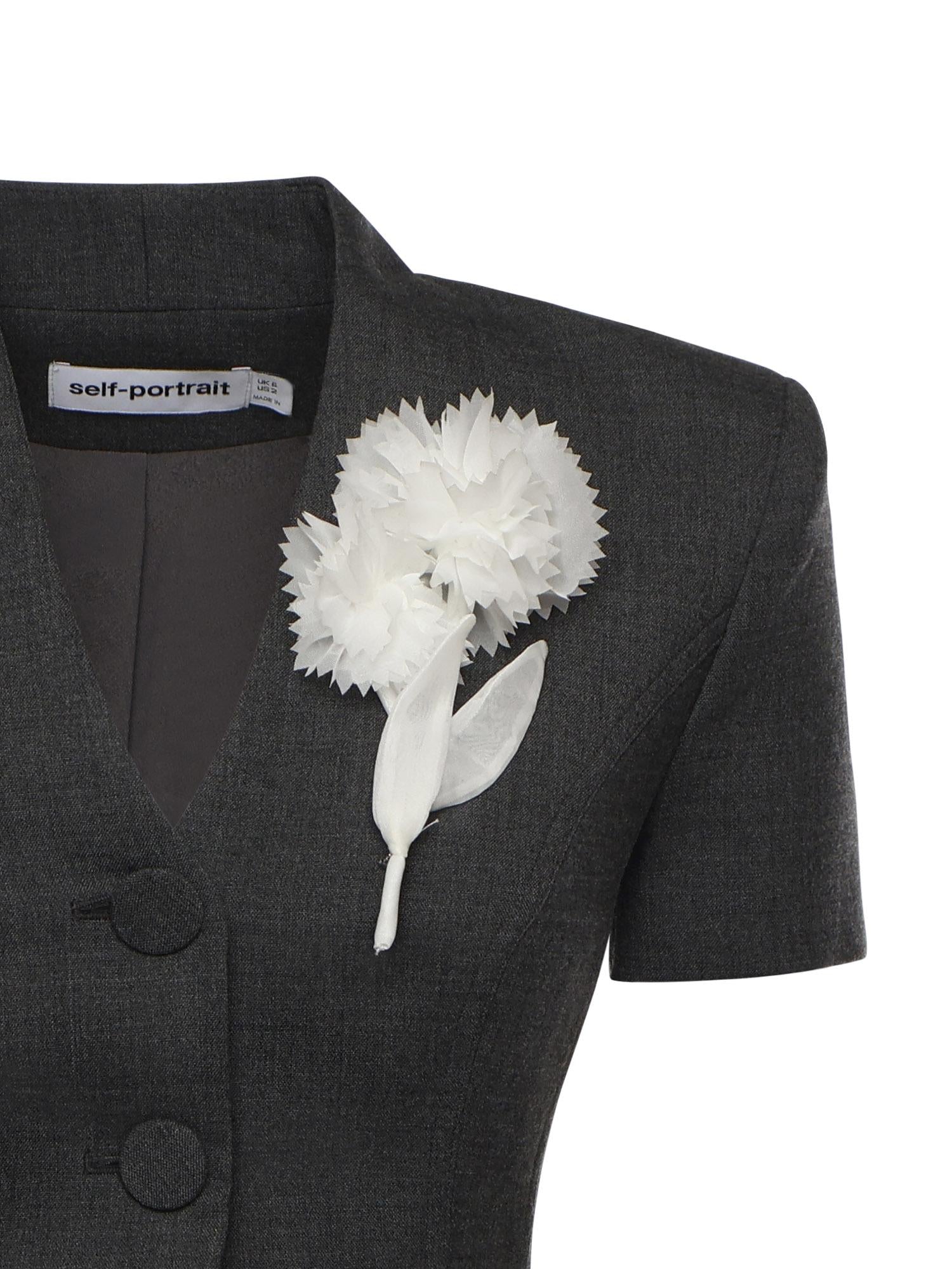 Mini abito con dettaglio floreale RS26160S GR SELF-PORTRAIT 