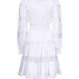 Abito in cotone con inserti in pizzo F6ZD6T FU5UBW0800 DOLCE & GABBANA 