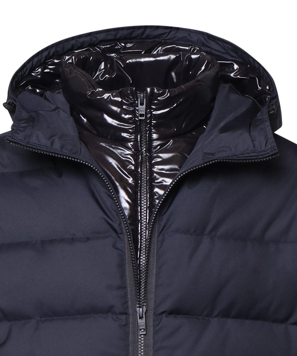 Giubbotto double front piuma in nylon NAM32490620QKJ U808 FAY 
