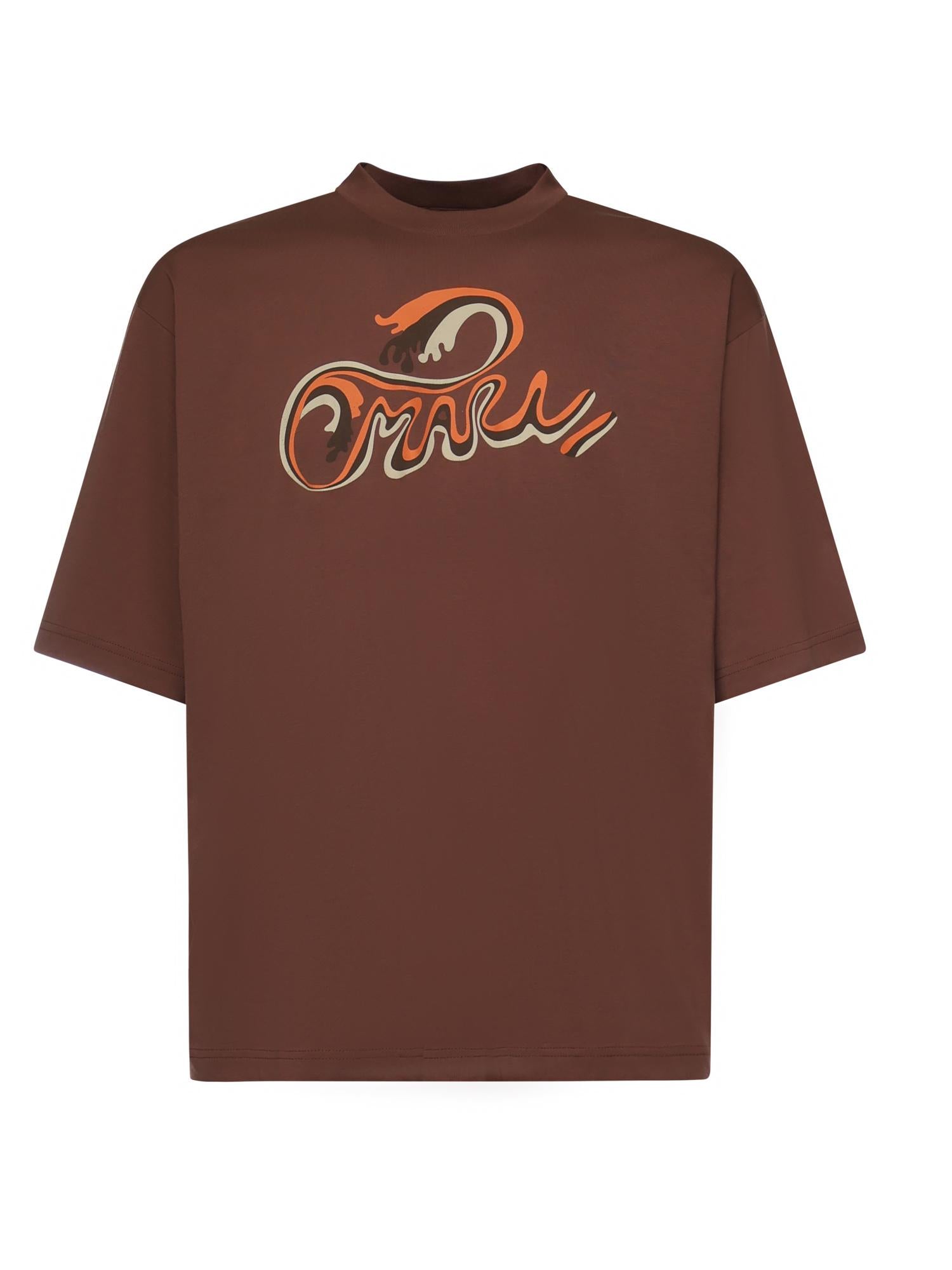 T-shirt in cotone con stampa<BR/> HUMU02230P USCY76L1M37 MARNI 