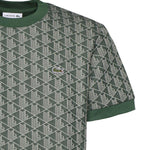 T-shirt in jacquard con monogramma<BR/> TH1197 D1R LACOSTE 