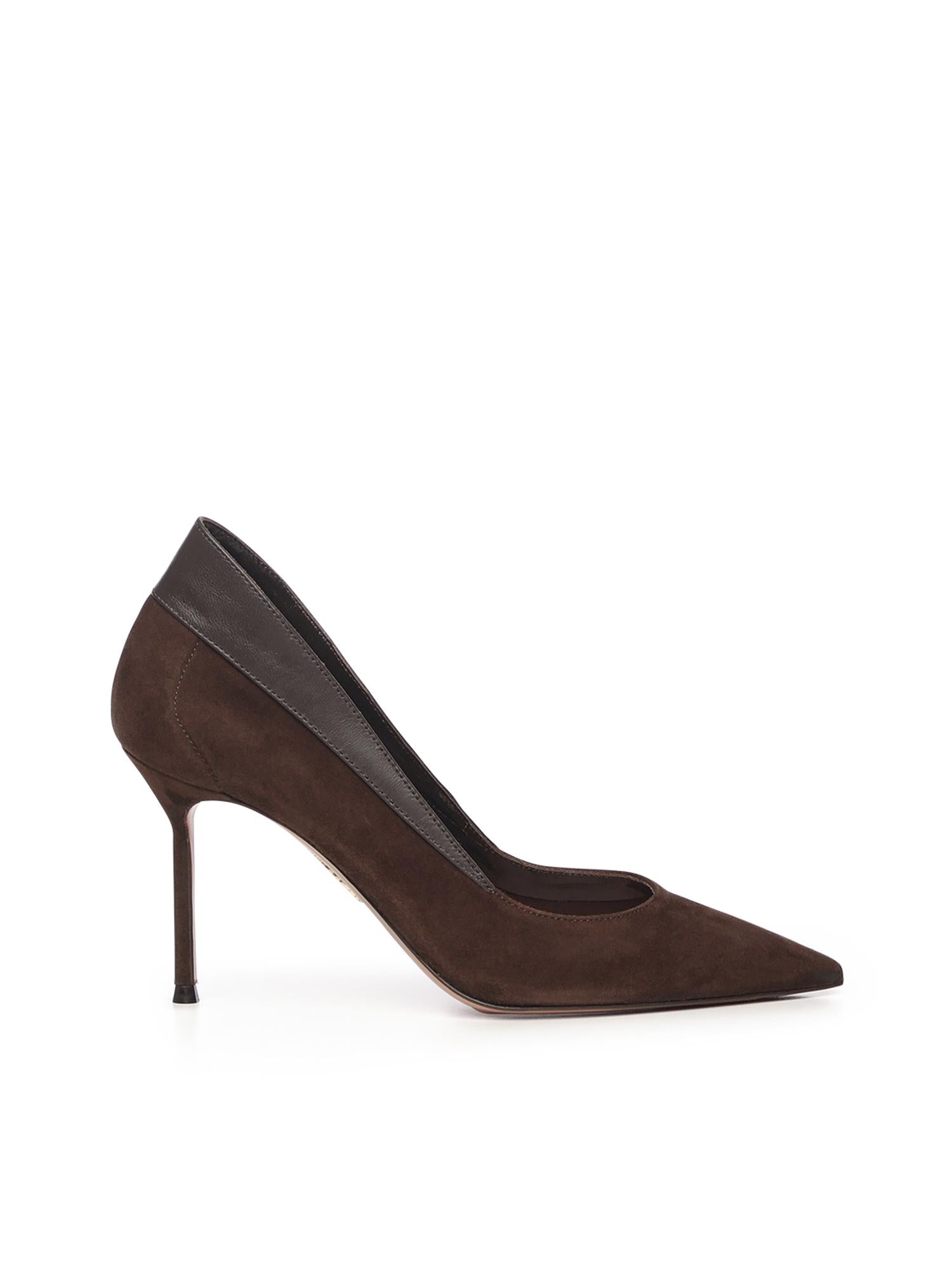 Pumps Guanto in suede<BR/> GTOMIDP0 SAAESP AQUAZZURA 
