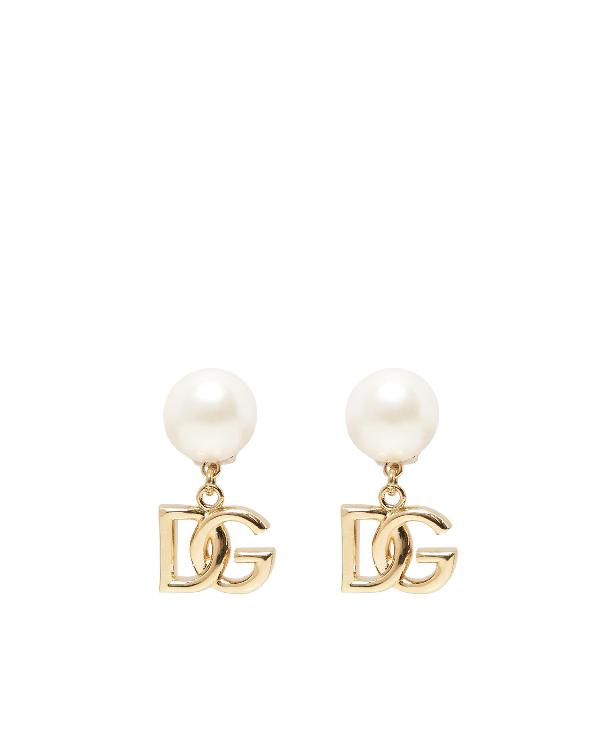Orecchini con logo e perla WEO2N1 W1111ZOO00 DOLCE & GABBANA 