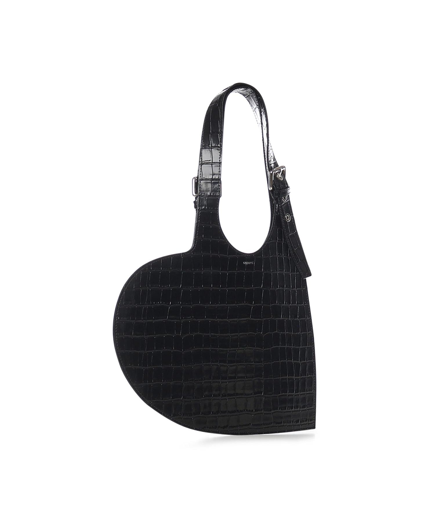 Borsa Croco Heart in pelle COPBA112F6075 BLK COPERNI 