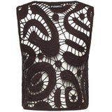 Top smanicato crochet geometrico 106438 A354M05 PINKO 