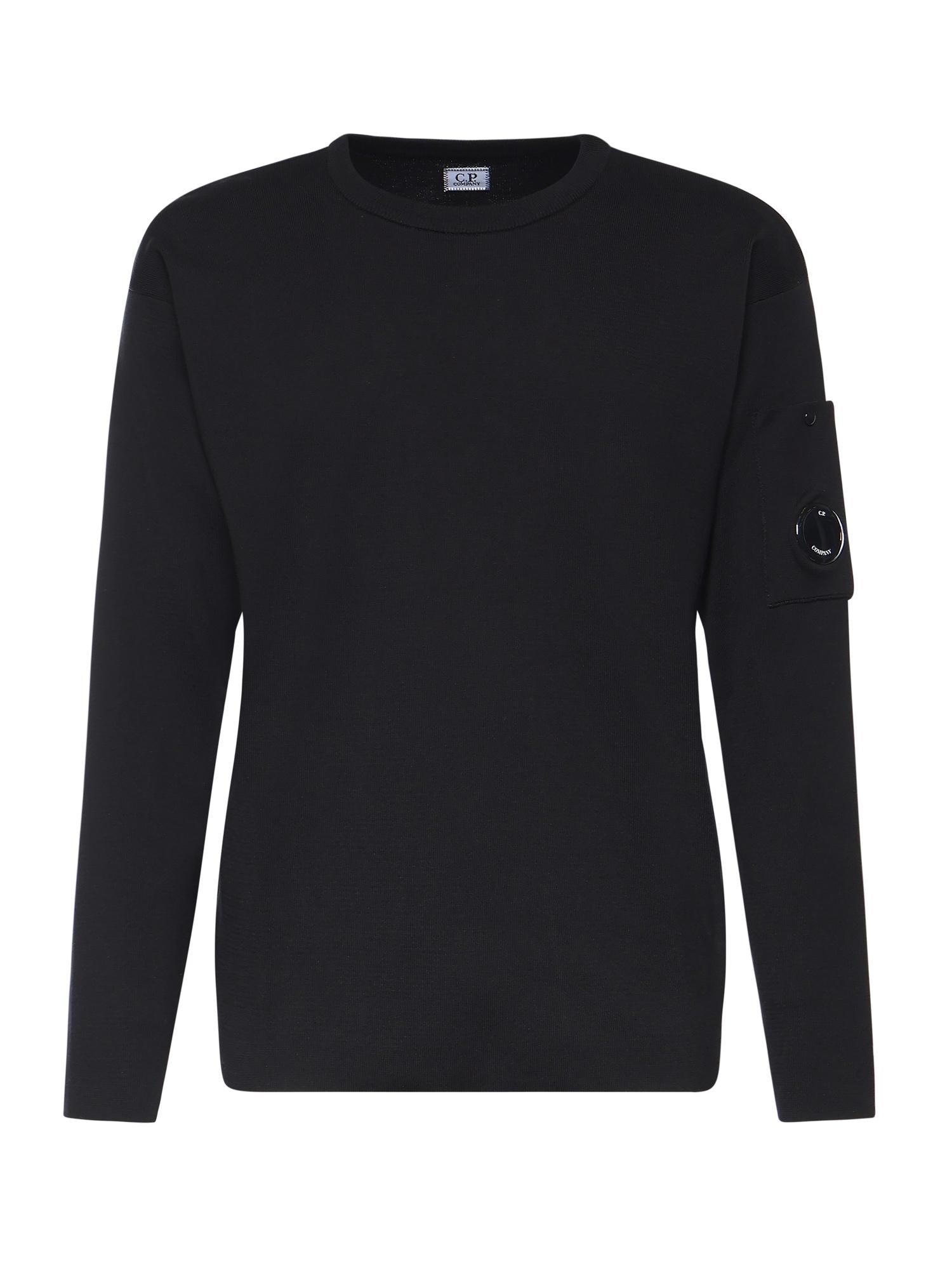 Maglione in cotone con logo 20CMKN097A11 0560A999 C.P. COMPANY 