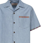 Camicia in denim con finiture stampa floreale 6V0DB04L ALM508 VALENTINO GARAVANI 
