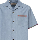 Camicia in denim con finiture stampa floreale 6V0DB04L ALM508 VALENTINO GARAVANI 