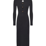 Vestito midi maglia a costine 5BGK55 5891ZJBLK MARCIANO BY GUESS 