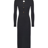 Vestito midi maglia a costine 5BGK55 5891ZJBLK MARCIANO BY GUESS 