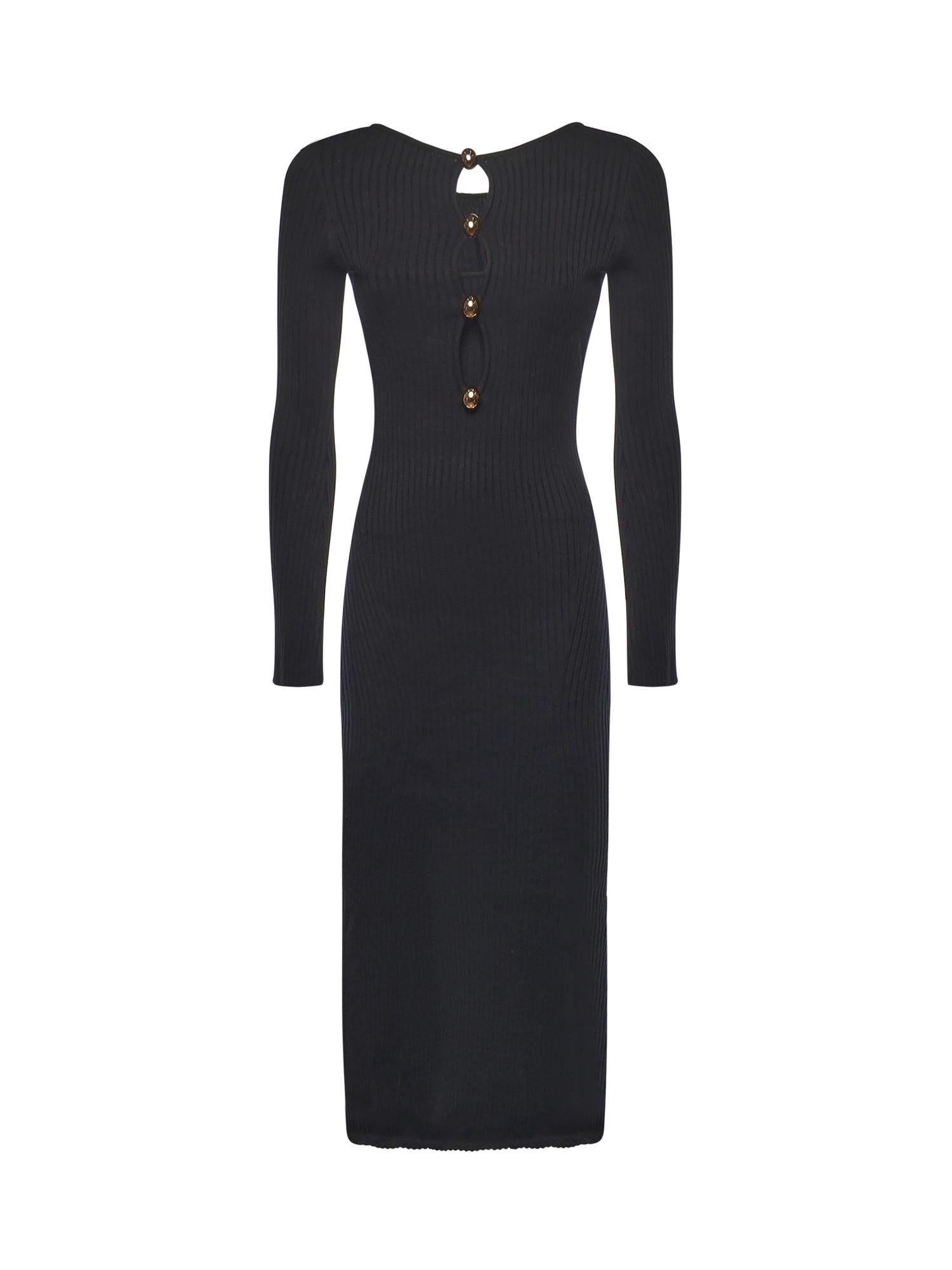 Vestito midi maglia a costine 5BGK55 5891ZJBLK MARCIANO BY GUESS 