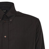 Camicia in lana gessata e pizzo FS1332 AVK1F0DHP FENDI 