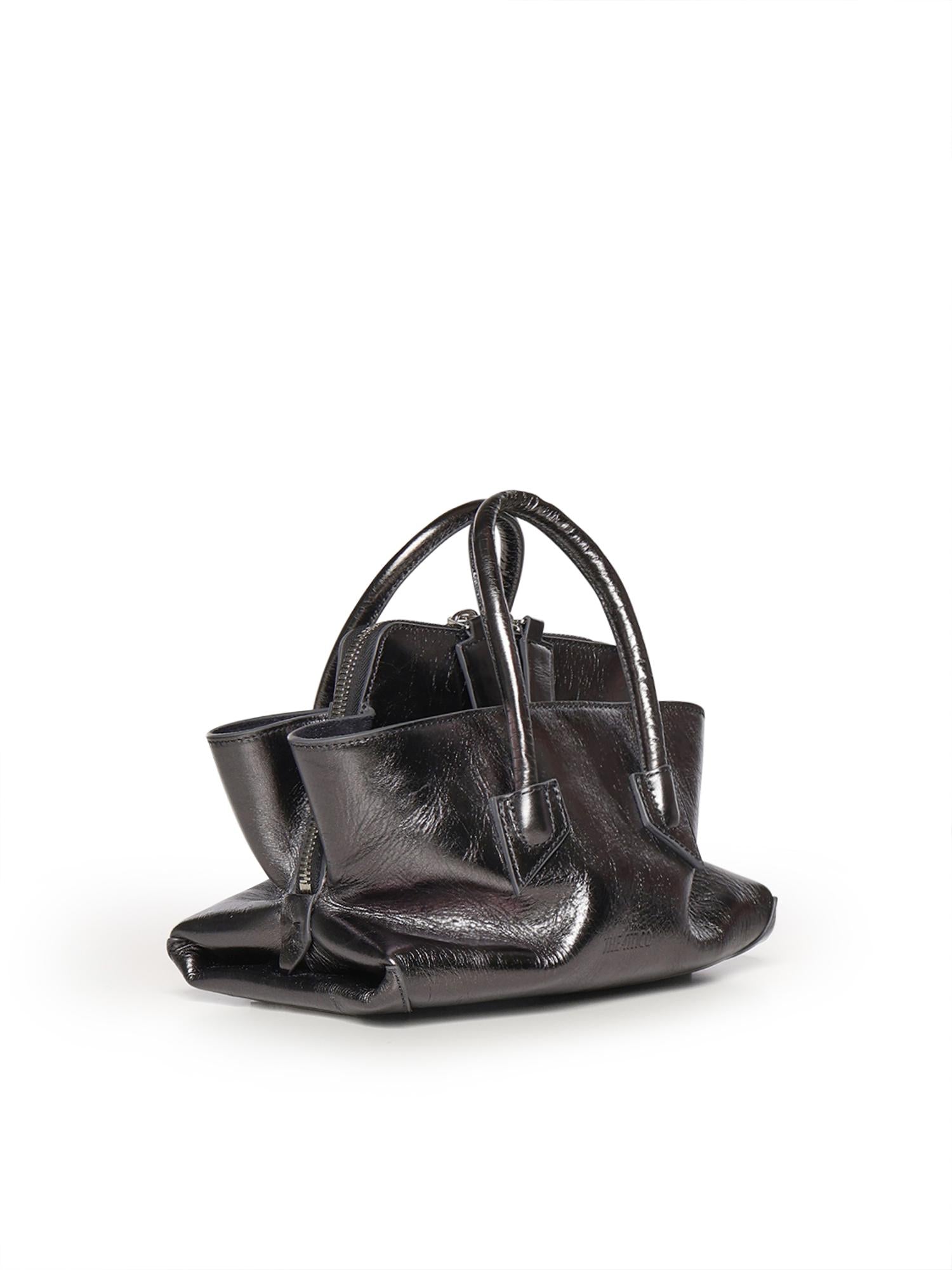 Top handle La Passeggiata Mini in pelle laminata 260WAH00063 LBT070AA233 THE Attico 