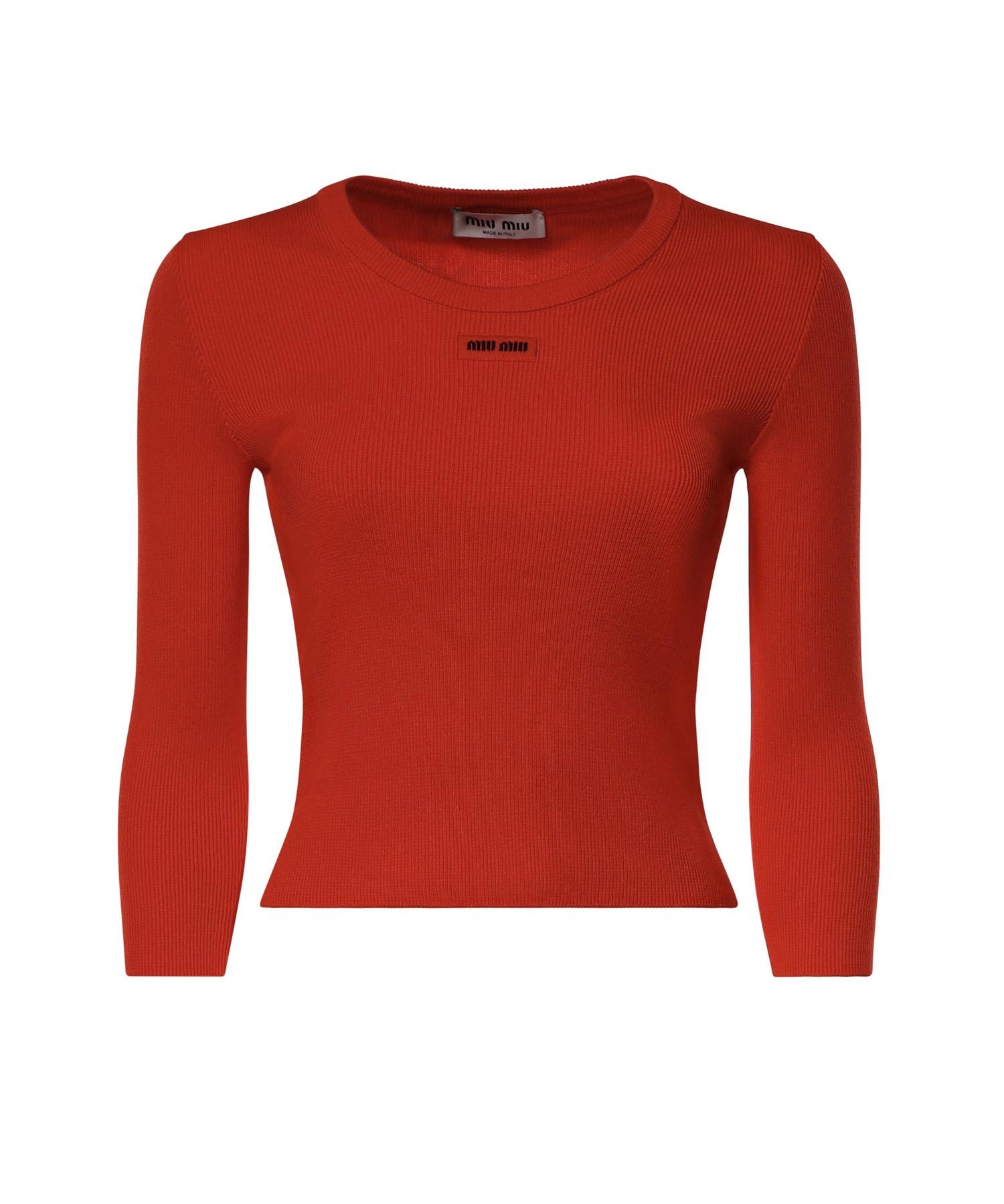 Maglia girocollo in cotone MML05V 1902F0049 MIU MIU 