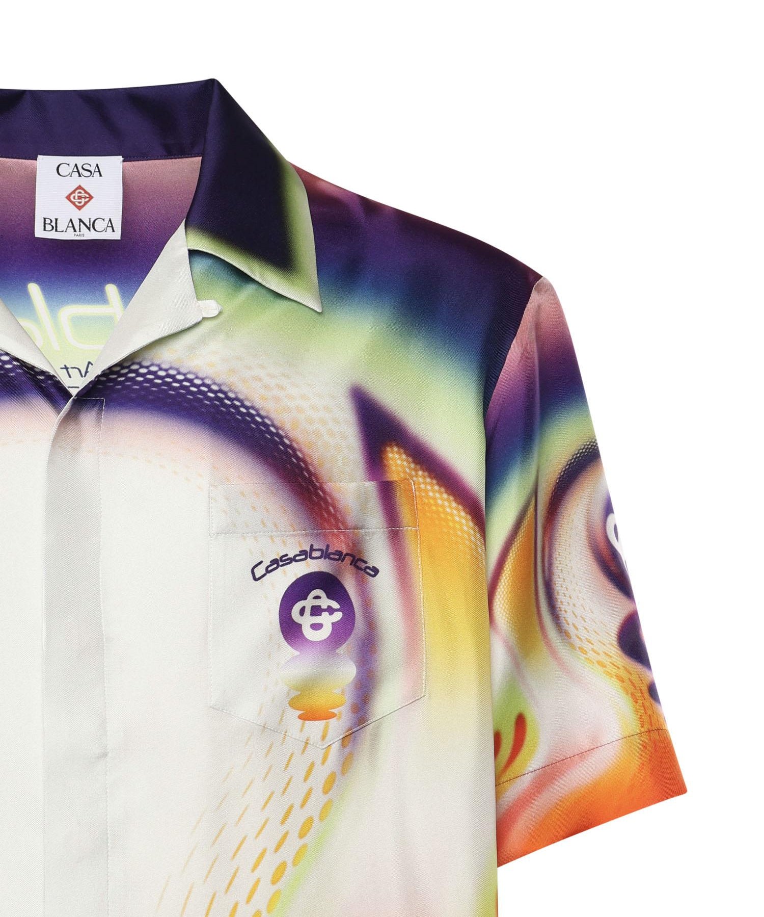 Camicia in seta con stampa MSS26SH003 01 CASABLANCA 