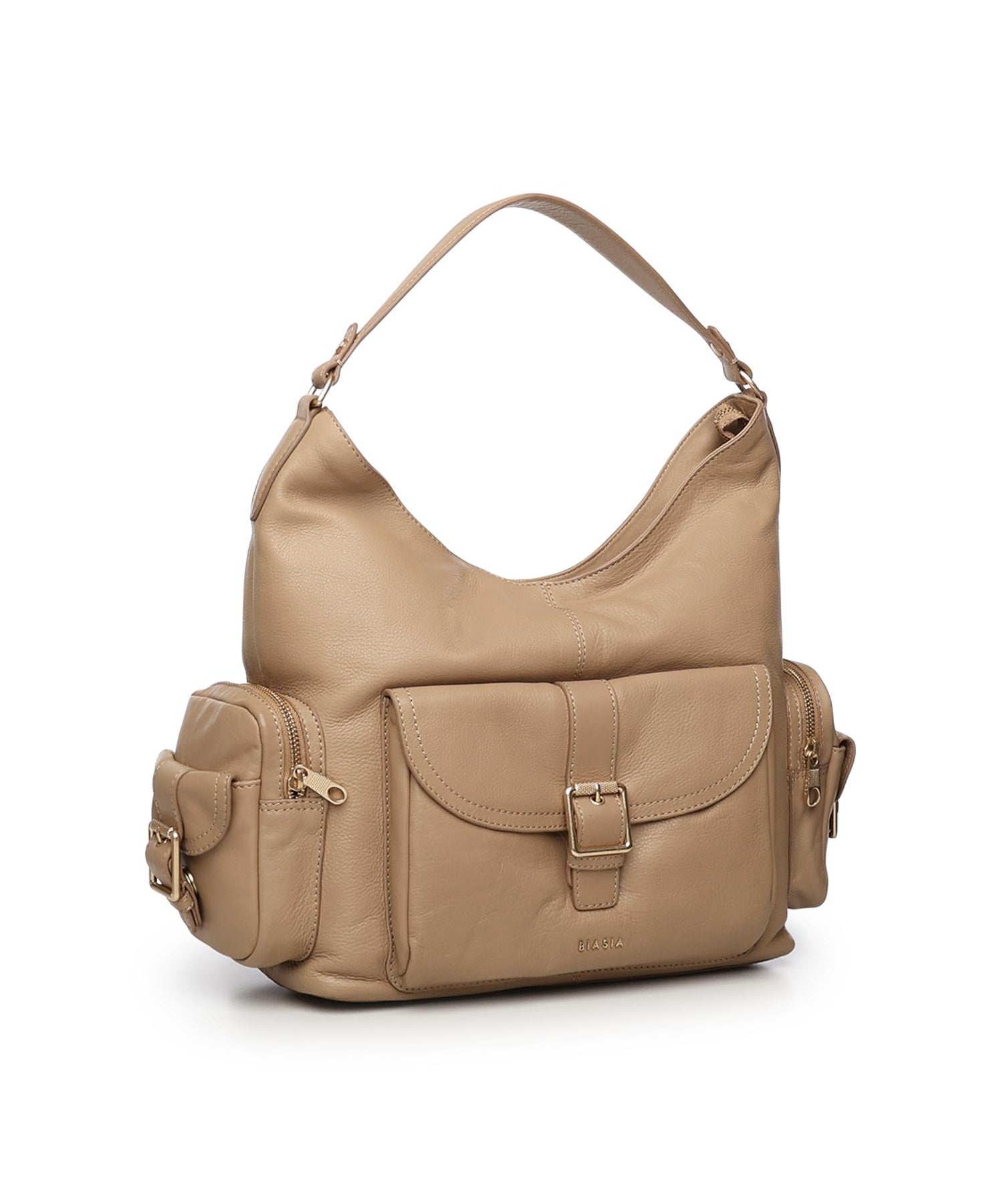 Borsa a spalla Factor in pelle BIBP9EC03 CAMEL BIASIA 