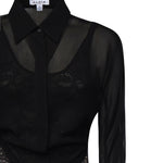 Camicia body in georgette AA9C0930T666A 995 ALAIA 