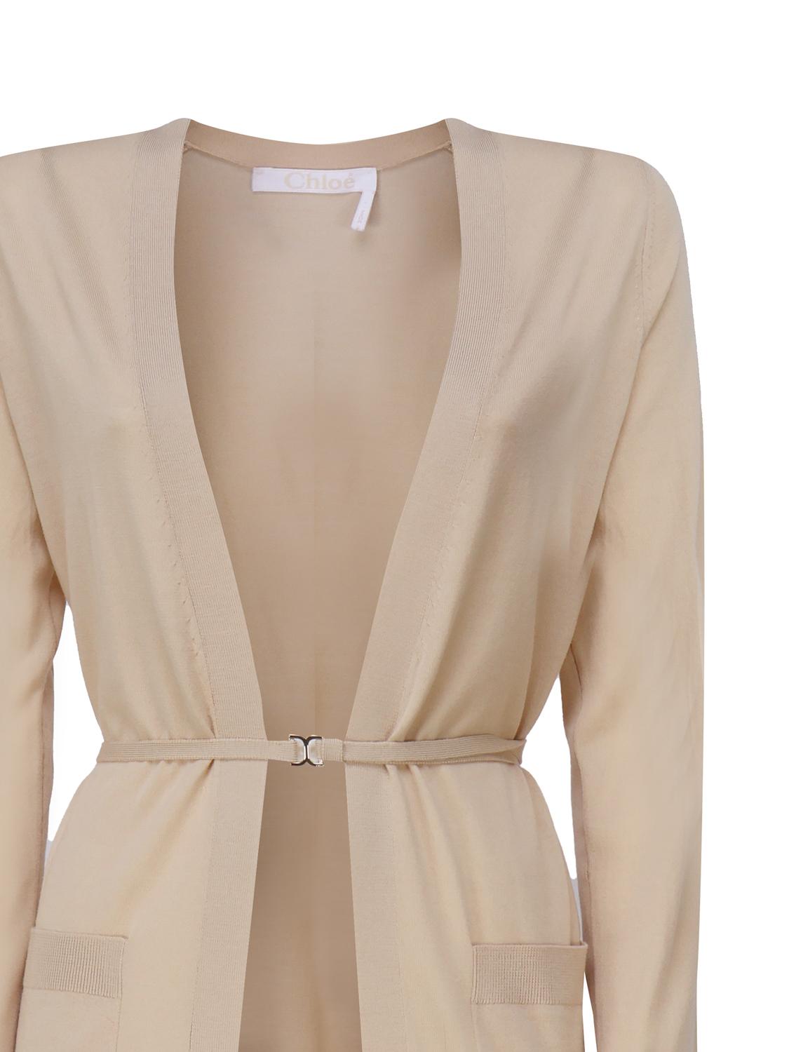 Cardigan con cintura<BR/> C24SMH01661 -24P CHLOÉ 