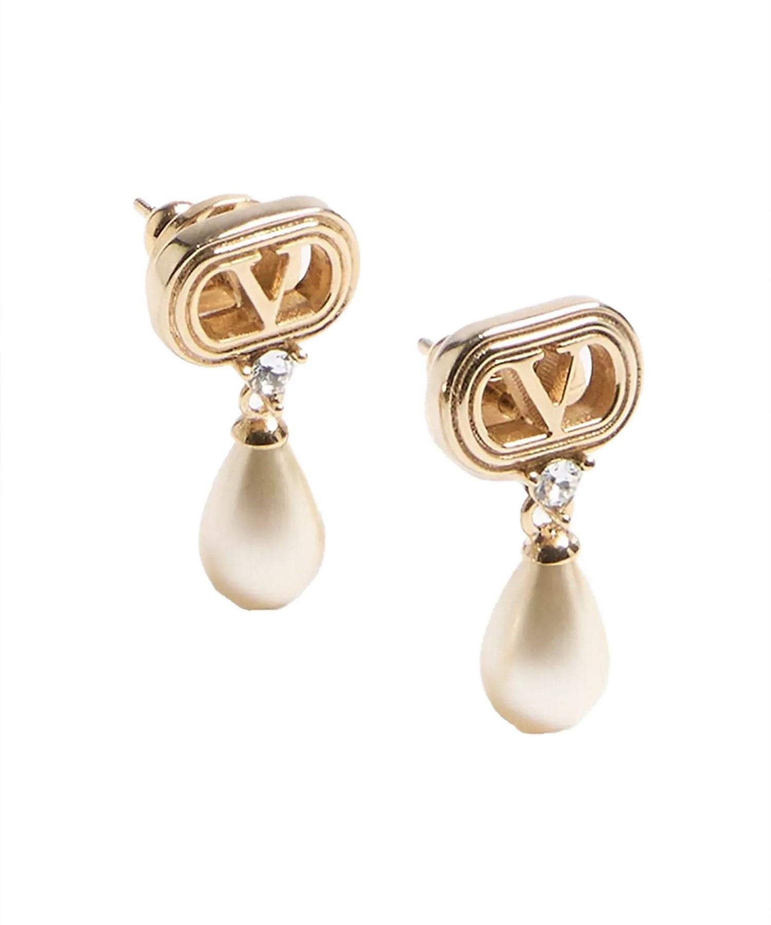 Orecchini Ovalette in metallo, perle e cristalli Swarovski® 8W2J0BG8 QVSBUJ VALENTINO GARAVANI 