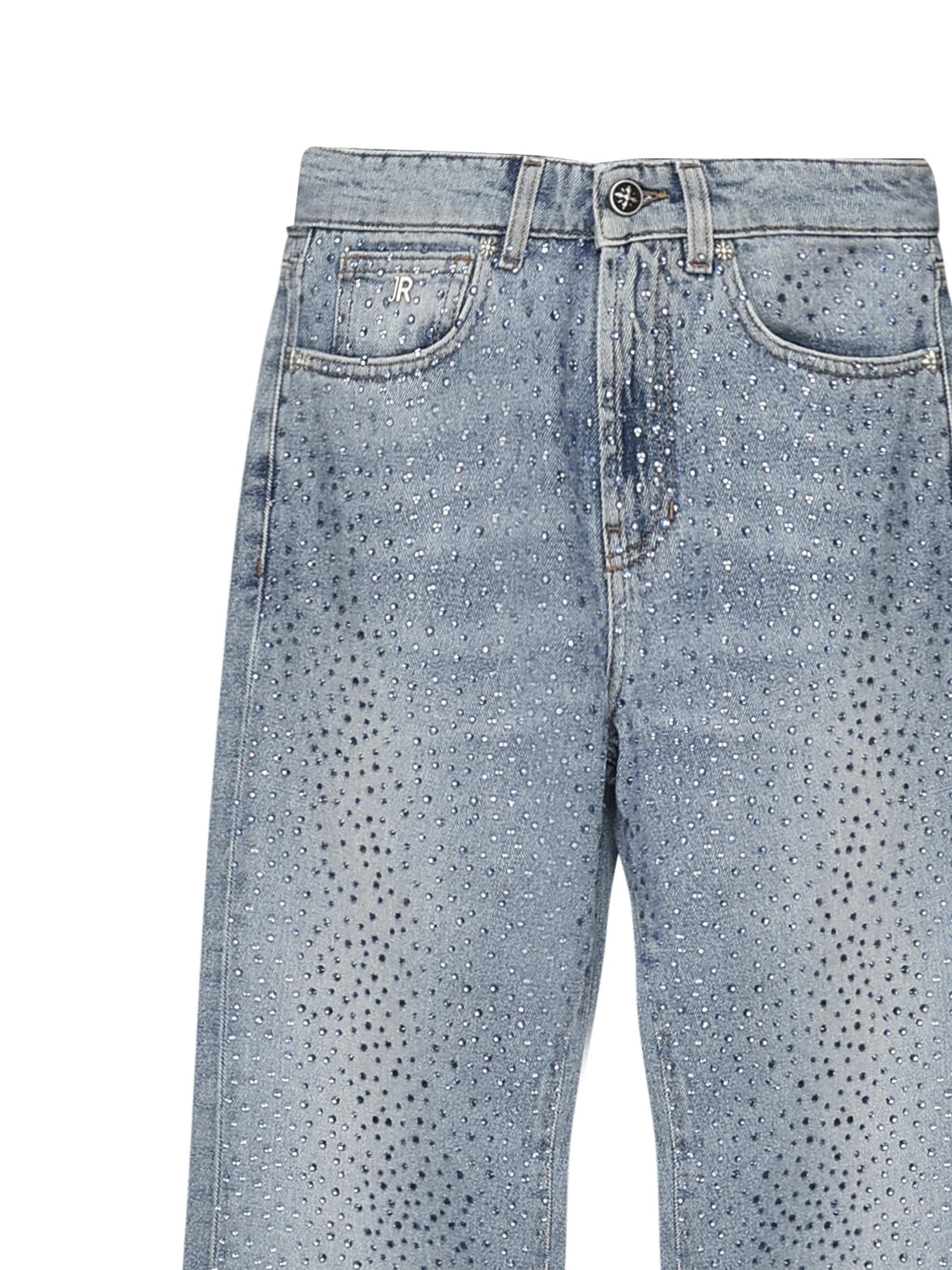 Jeans flare con strass<BR/> RWP25414JE  JOHN RICHMOND 