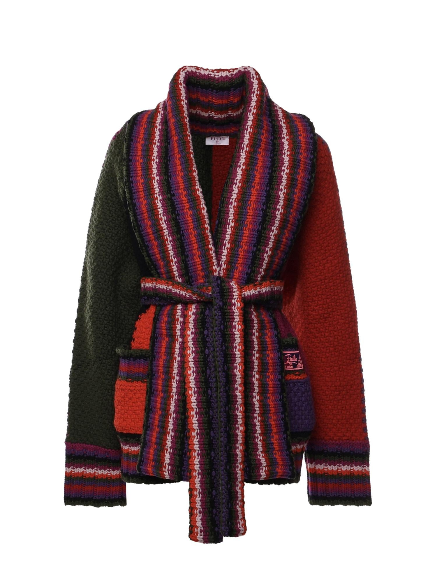 Cardigan in lana color-block 5UKQ03 5U963017 PUCCI 