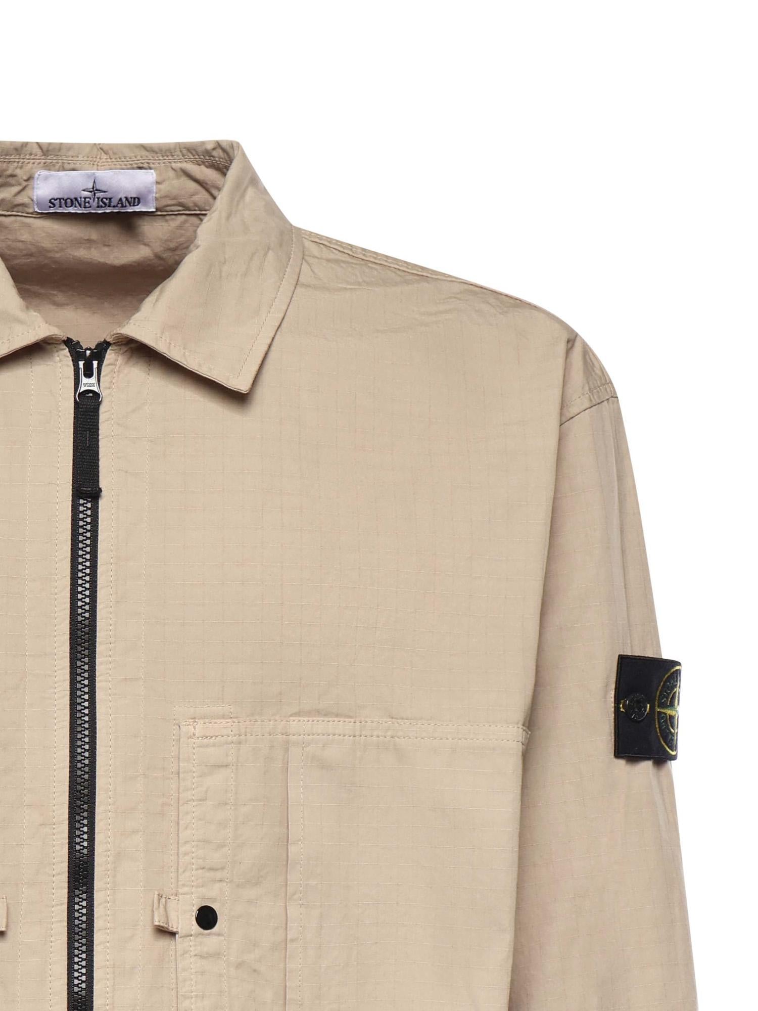 Overshirt in cotone con logo L1S151200005 S0298V009A STONE ISLAND 