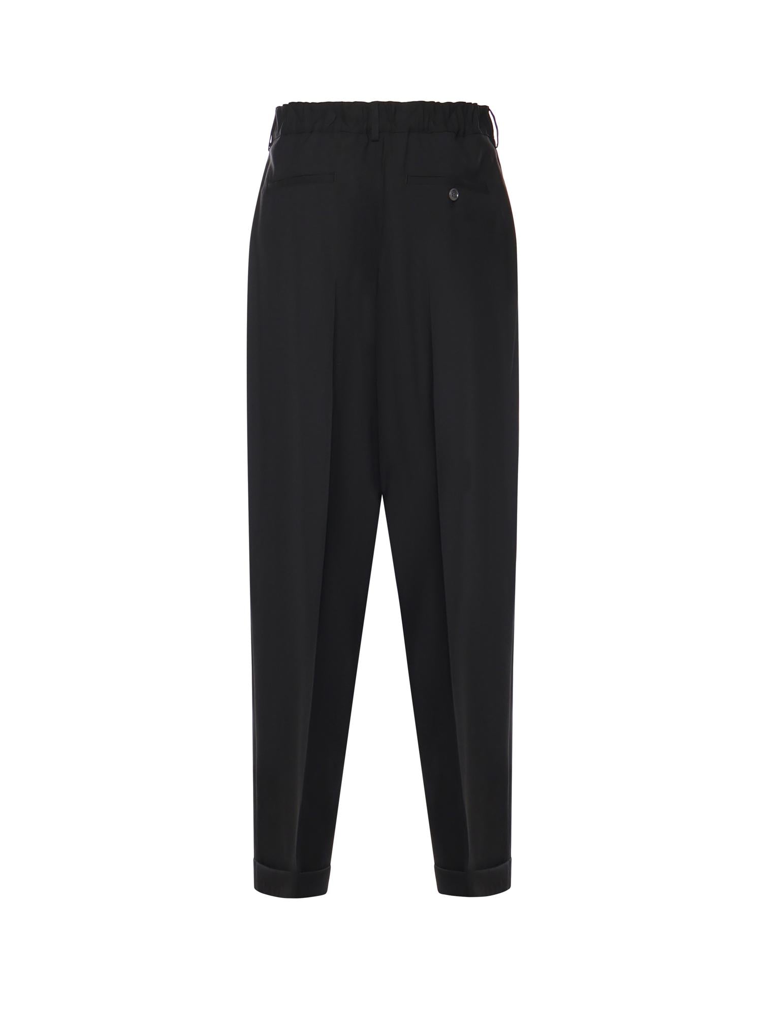 Pantaloni plissettati in fresco lana PUMU0332U0 UTW83900N99 MARNI 