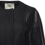 Giacca in lana e pelle<BR/><BR/> FJ7650 AJ0KF0TAZ FENDI 