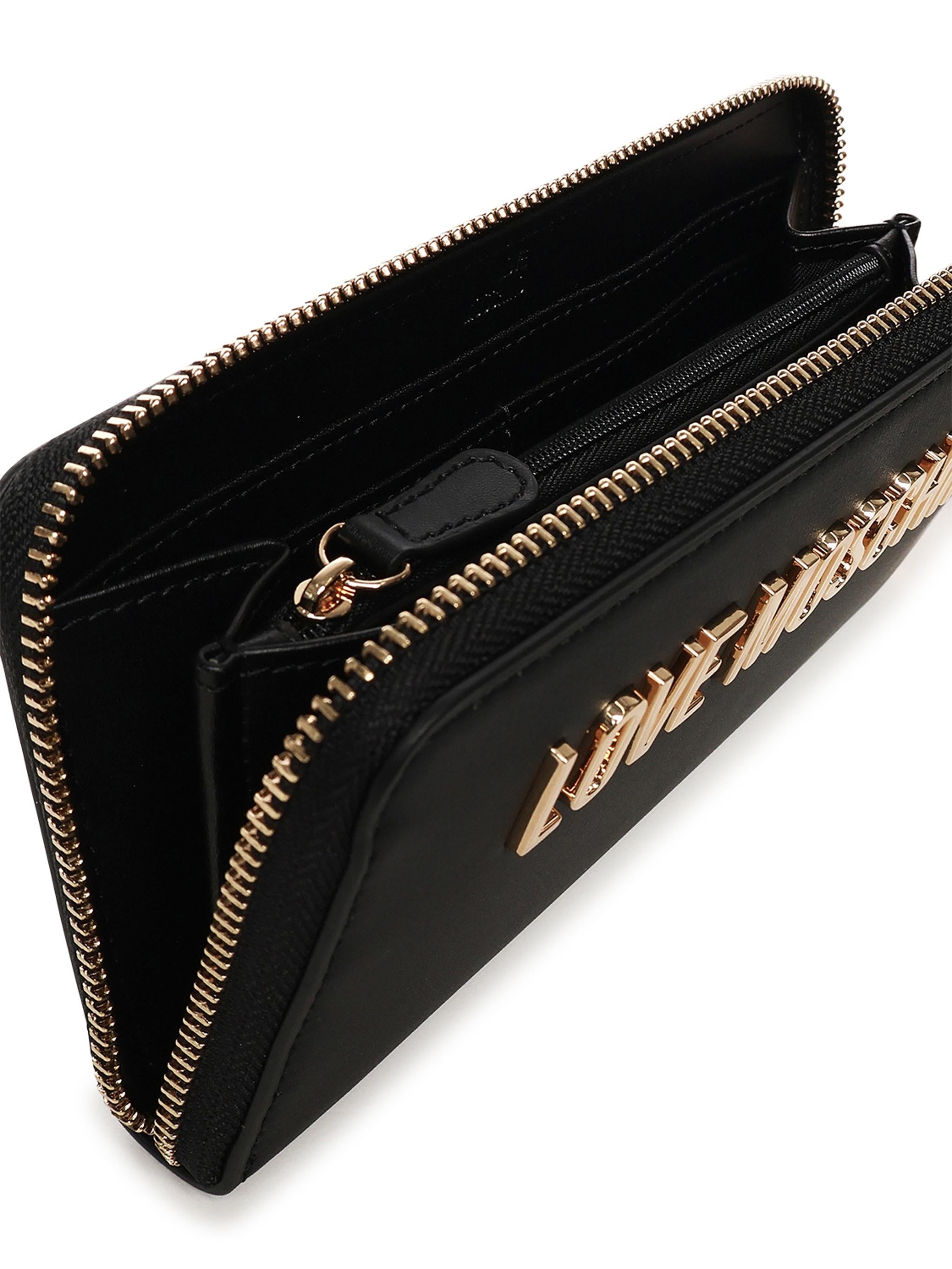 Portafoglio con logo lettering JC5611PP1MKD0 000 LOVE MOSCHINO 
