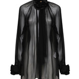 Camicia Rose di chiffon trasparente F5S25T FU1ATN0000 DOLCE & GABBANA 