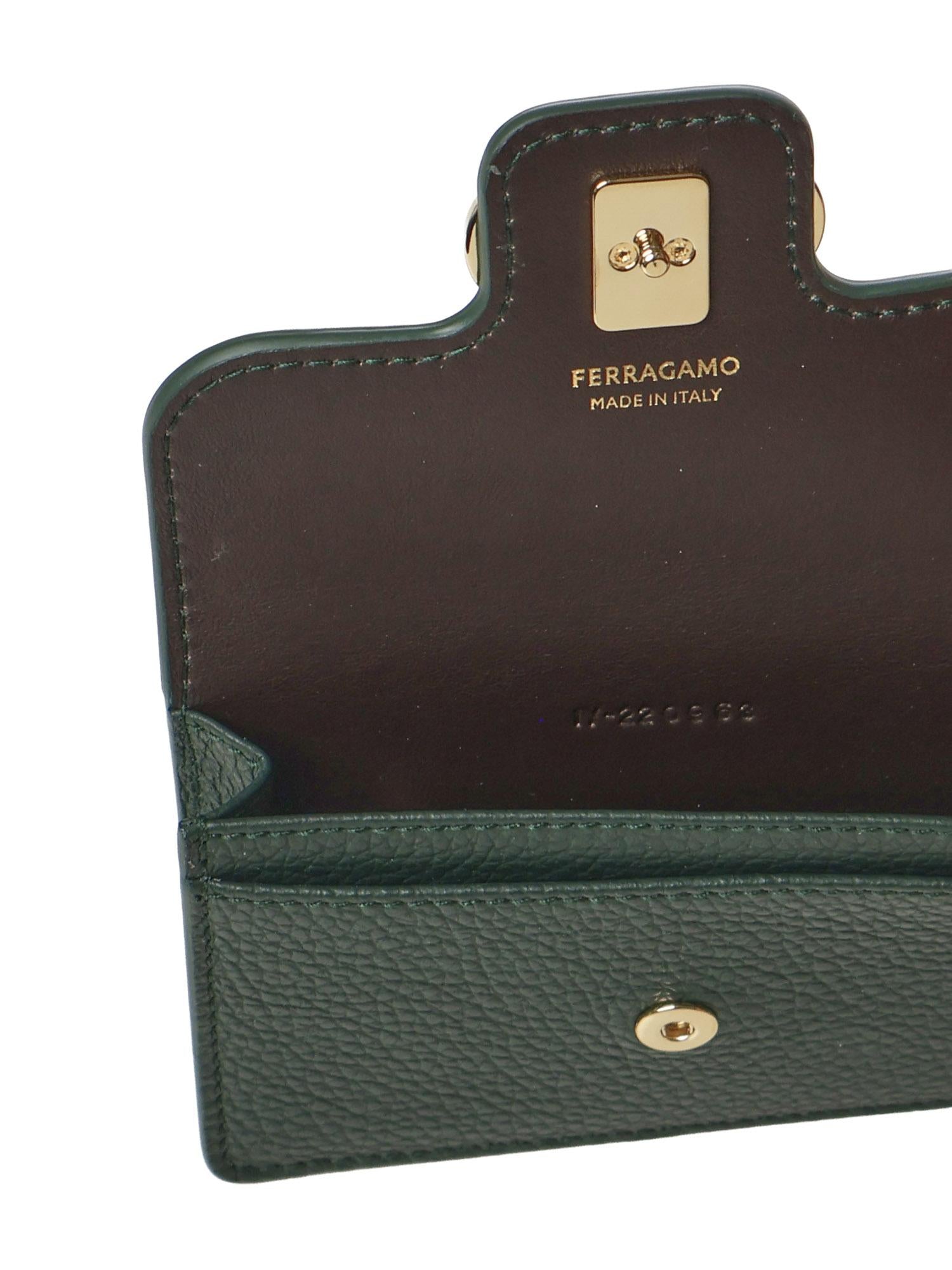 Portacarte gancini 220963 785798006 FERRAGAMO 