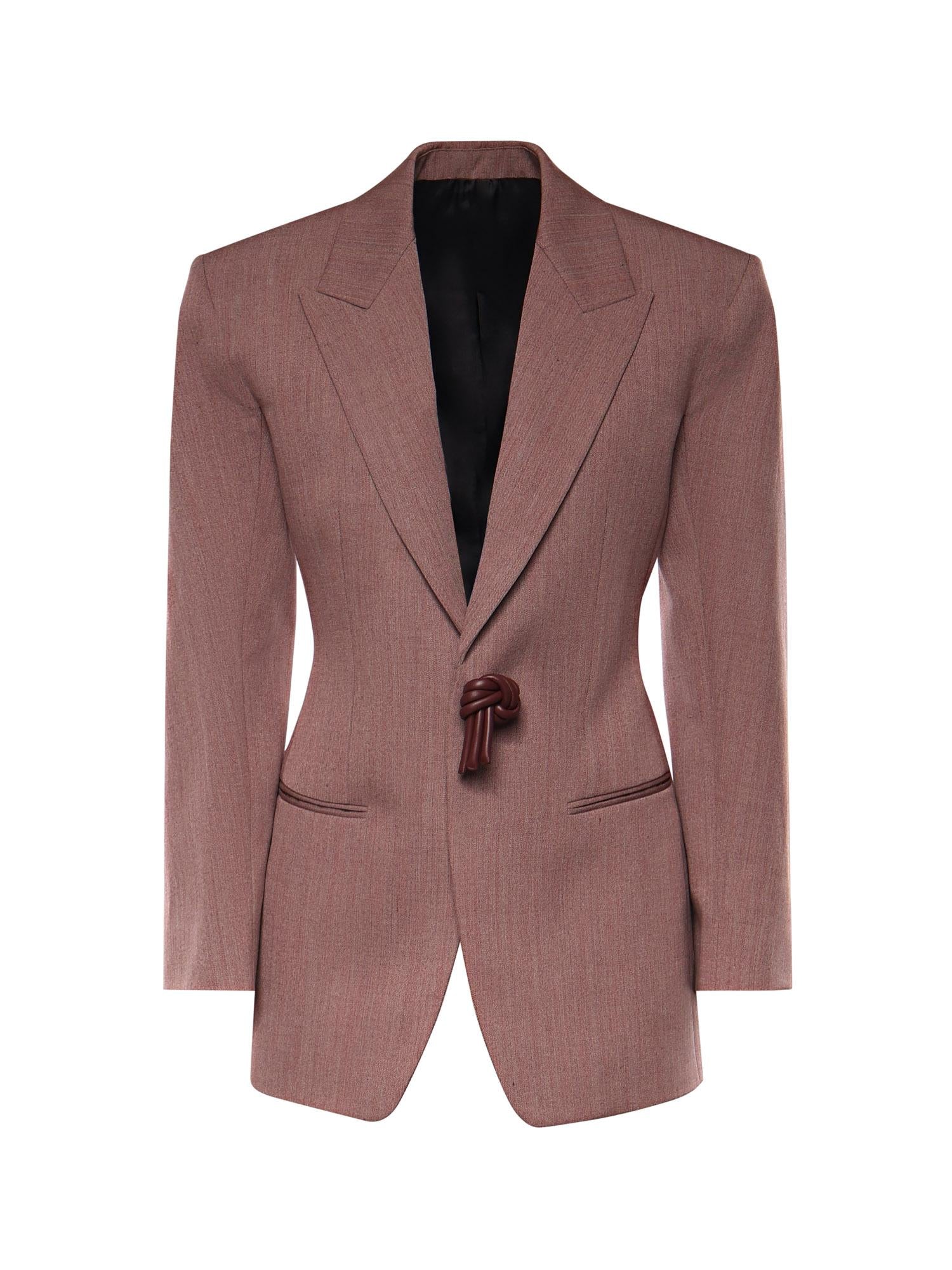 Giacca in lana e lino mélange 861430 V6DL05117 BOTTEGA VENETA 