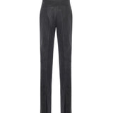 Pantaloni dritti gessati effetto brillante 106124 A305Z99 PINKO 