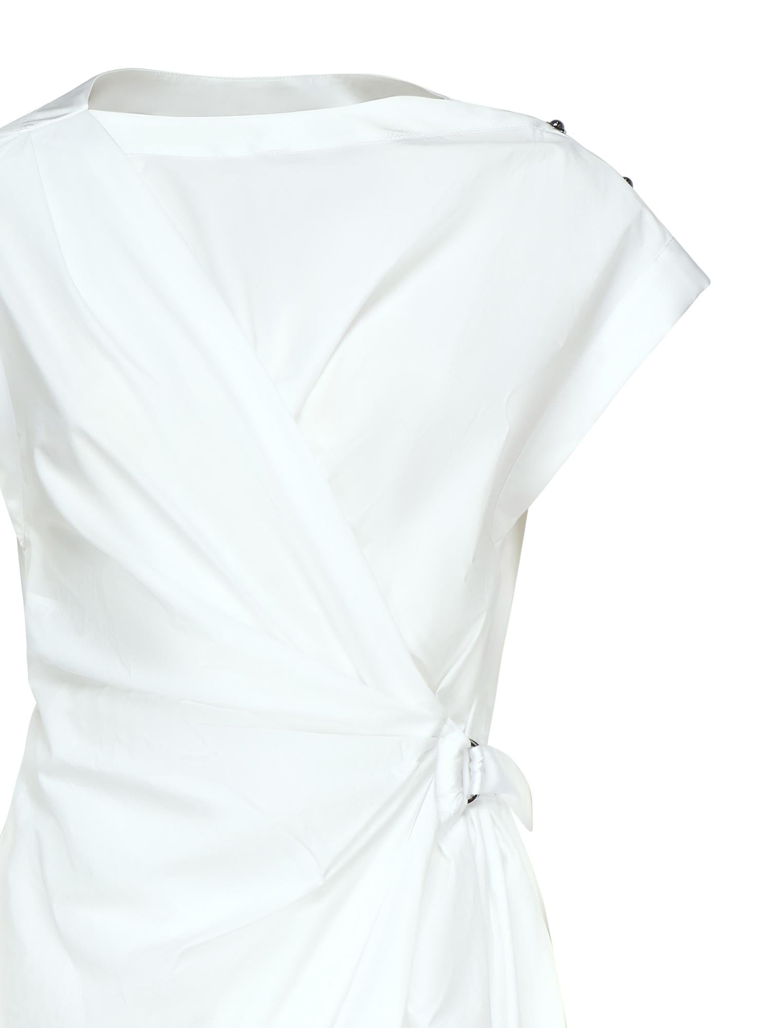 Mini abito in popeline con incrocio 105215 A2LDZ04 PINKO 