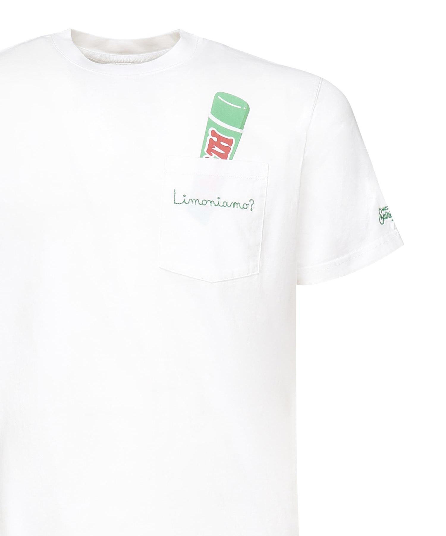 T-shirt Austin con ricamo e stampa AUS0001 05606H MC2 SAINT BARTH 