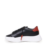 Sneakers Nemesis in pelle con lacci cerati NEMESIS2 NAPPA/CROCKBLACK/RED GIULIANO GALIANO 