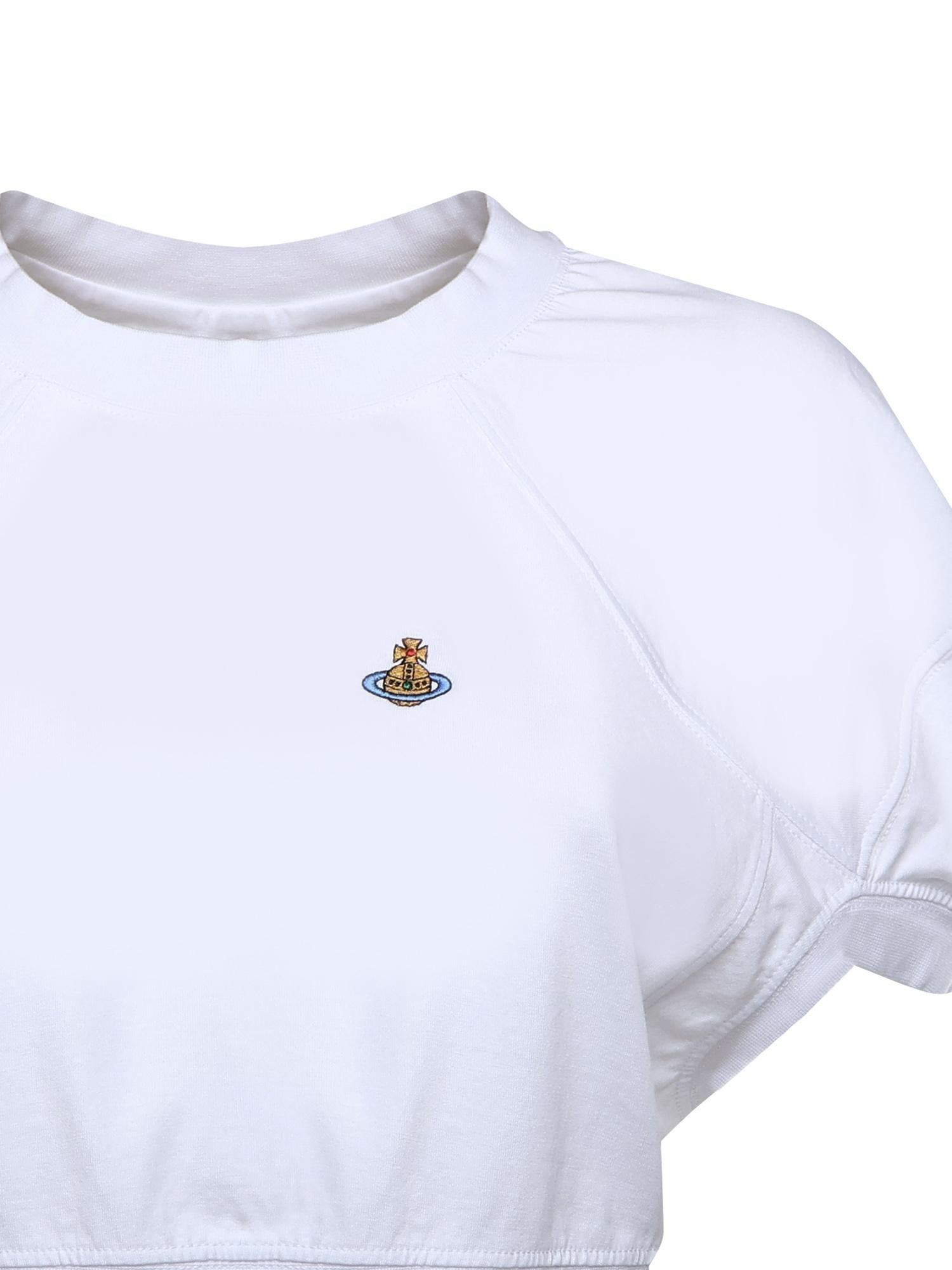 T-shirt cropped Football in cotone 1G010017 J001MA401 VIVIENNE WESTWOOD 