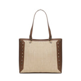 Shopper in rafia con borchie JC4274PP0MKW1 10A LOVE MOSCHINO 