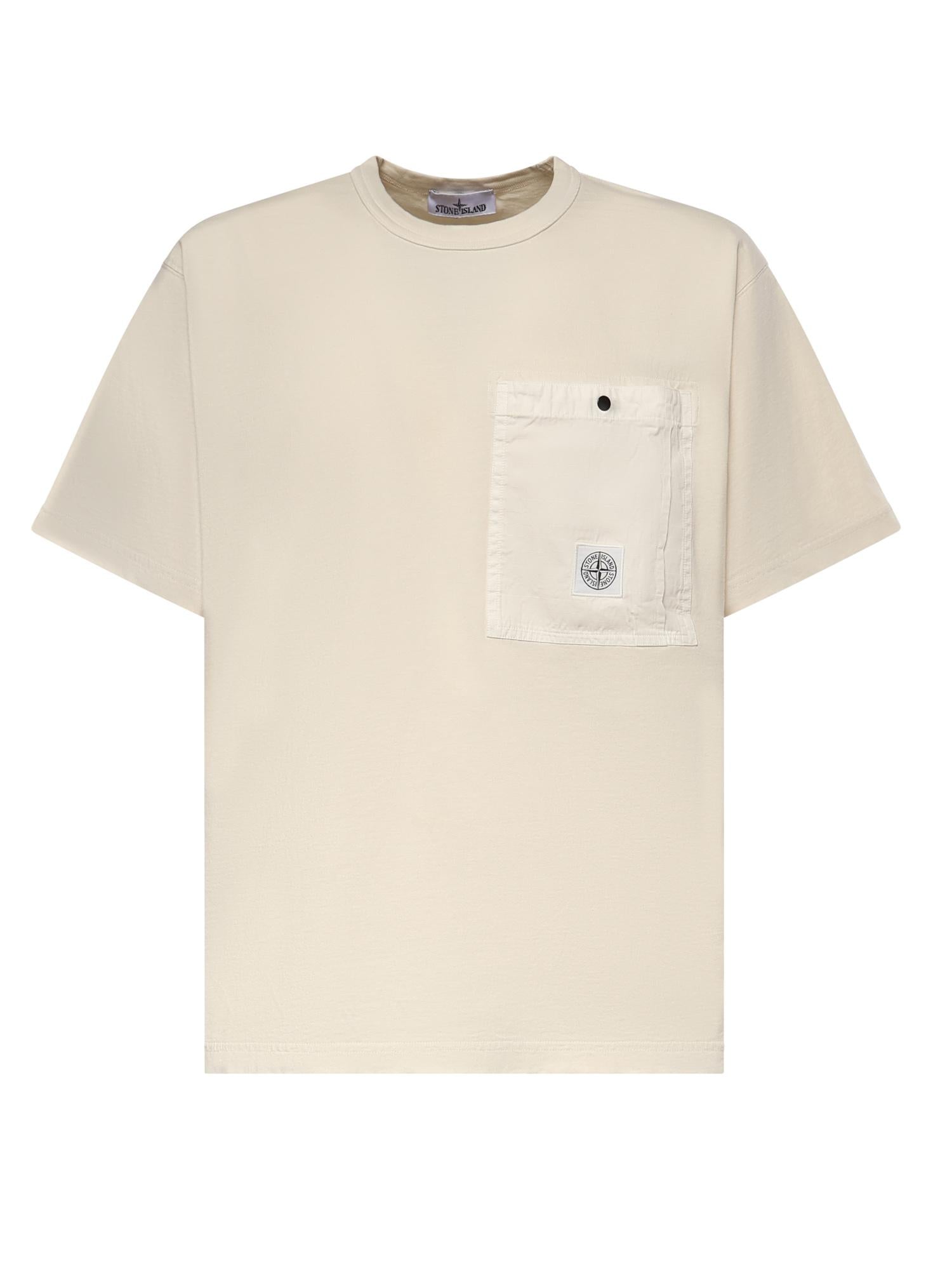 T-shirt con tasca sul petto in jersey di cotone L1S152100004 S0115V0093 STONE ISLAND 