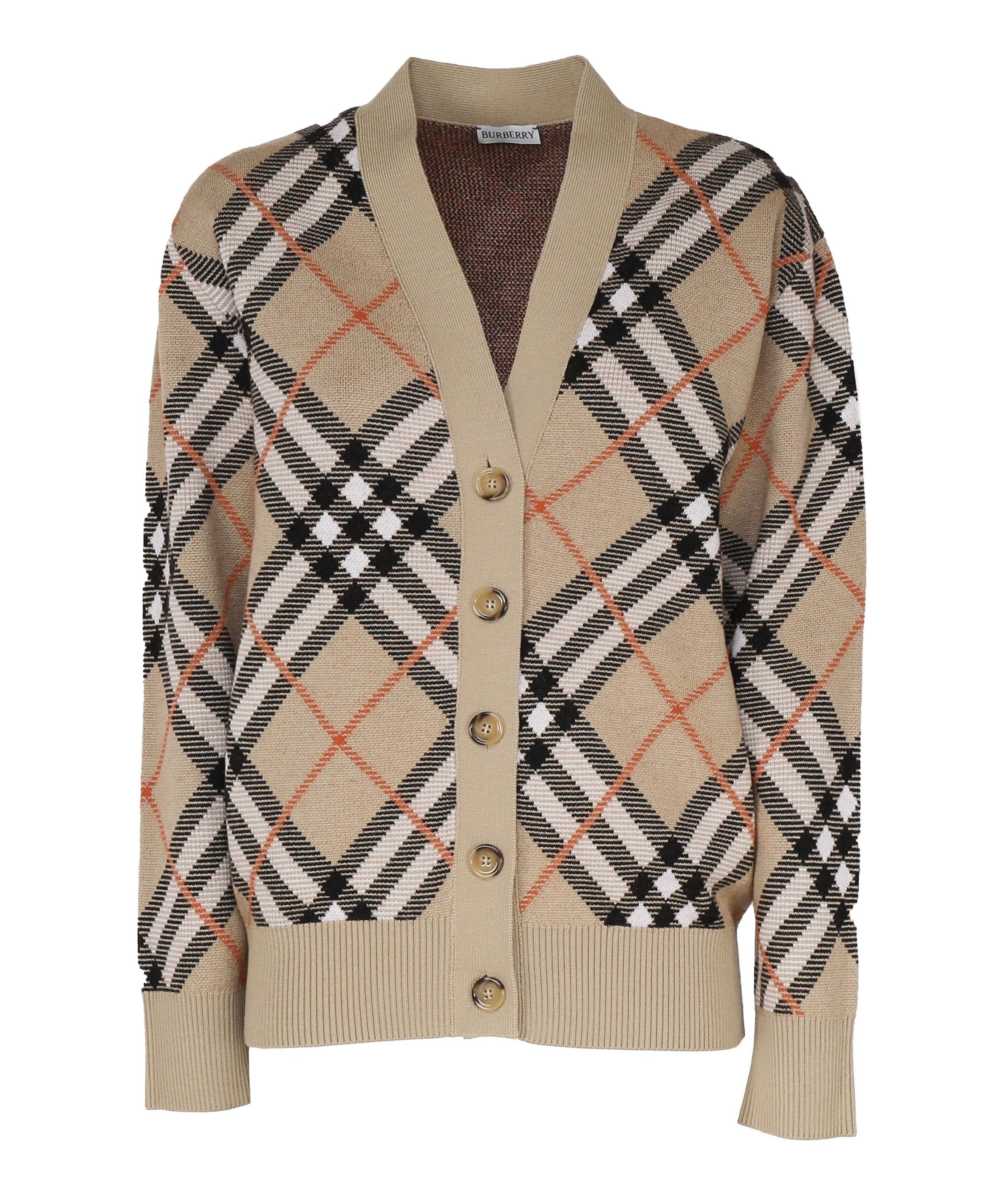 Cardigan con motivo check 8093491 B9368 BURBERRY 