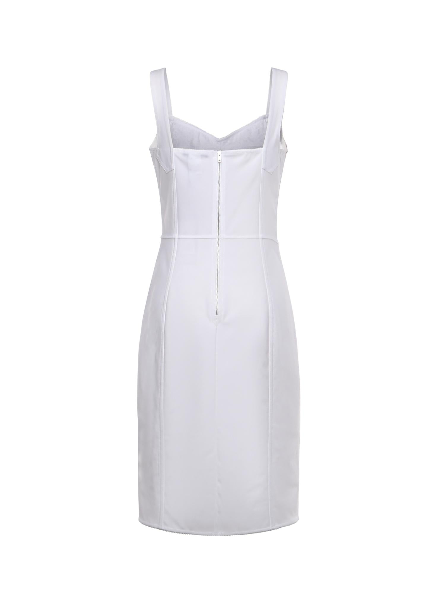 Abito corsetteria in tessuto tecnico e pizzo F63G9T GDCLQW0800 DOLCE & GABBANA 