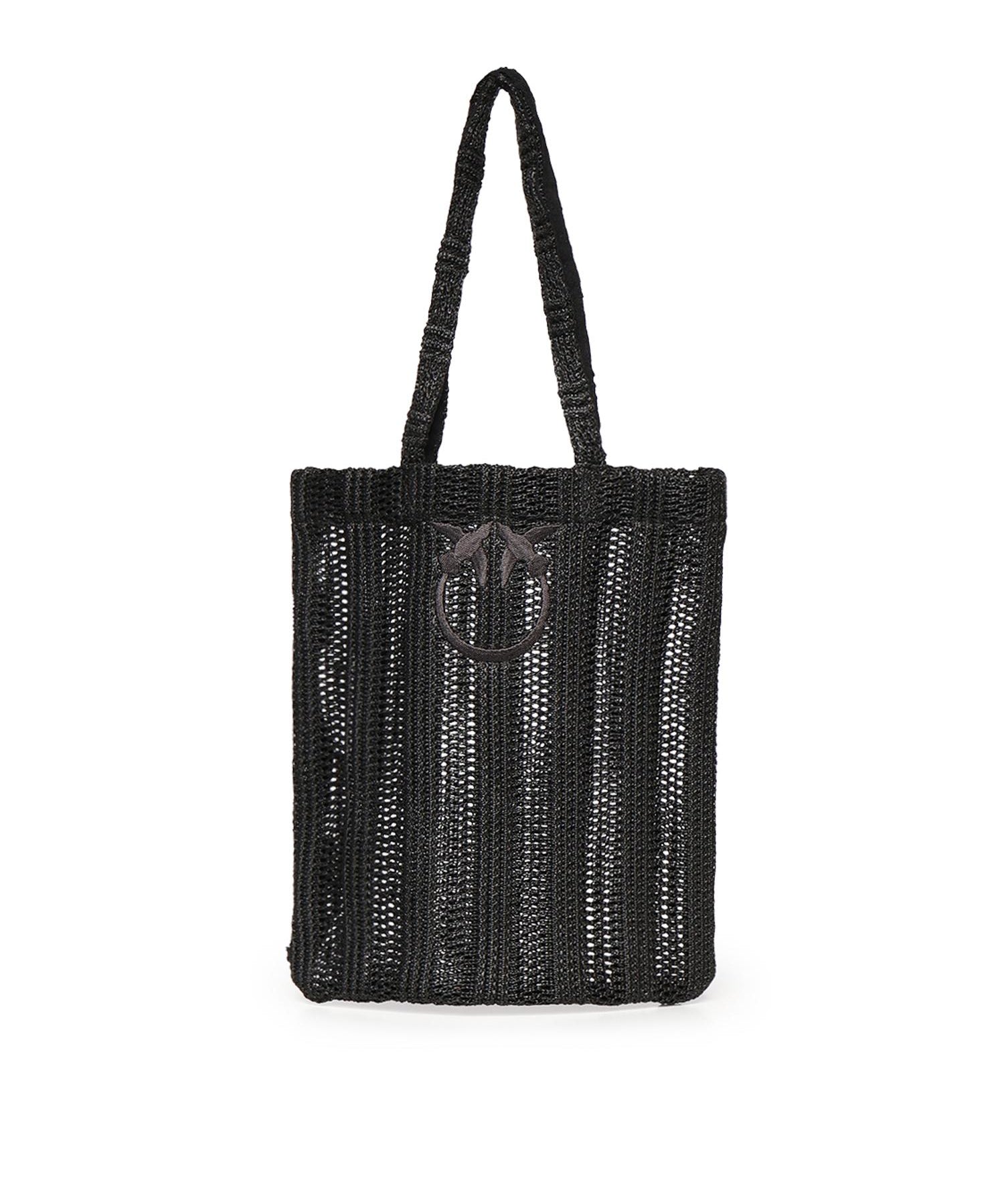 Borsa shopper media Easy Tote Bag in rafia 106728 A39YZ99 PINKO 
